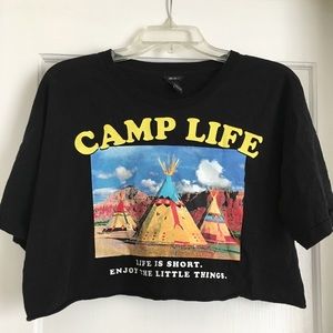 Camp Life Forever 21 crop top